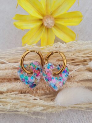 Boucles d oreilles femme forme coeur