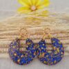 Boucle femme tendance bleu jaune
