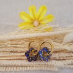 Boucles femme tendance forme fleur