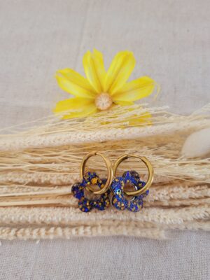 Boucles femme tendance forme fleur
