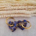 Bijoux cœurs bleu jaune