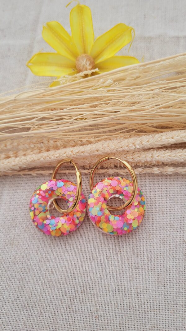 Boucles forme Donuts en resine