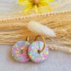 Boucles d oreilles femme en résine
