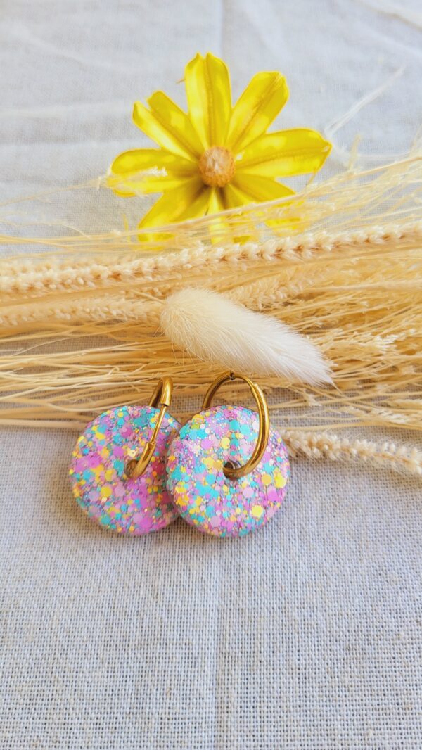 Boucles d oreilles femme en résine
