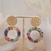 Boucles tendance femme en résine