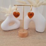 Paire de boucles cœur tendance