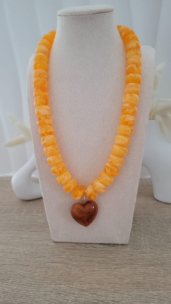 Collier femme tendance en perles rondelles